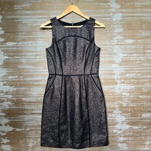 Shoshanna Black and Silver Sheath Dress, size 2